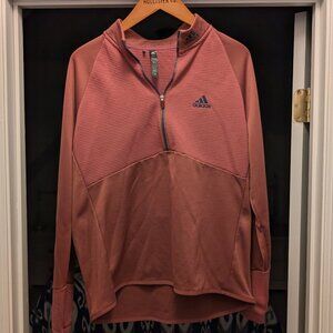Adidas Men's Pullover, Quarter zip, Medium, Dark Red, COMFORTABLE